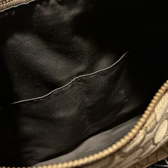 Coach Brown & Tan Logo Shoulder Purse - Picture 9 of 11